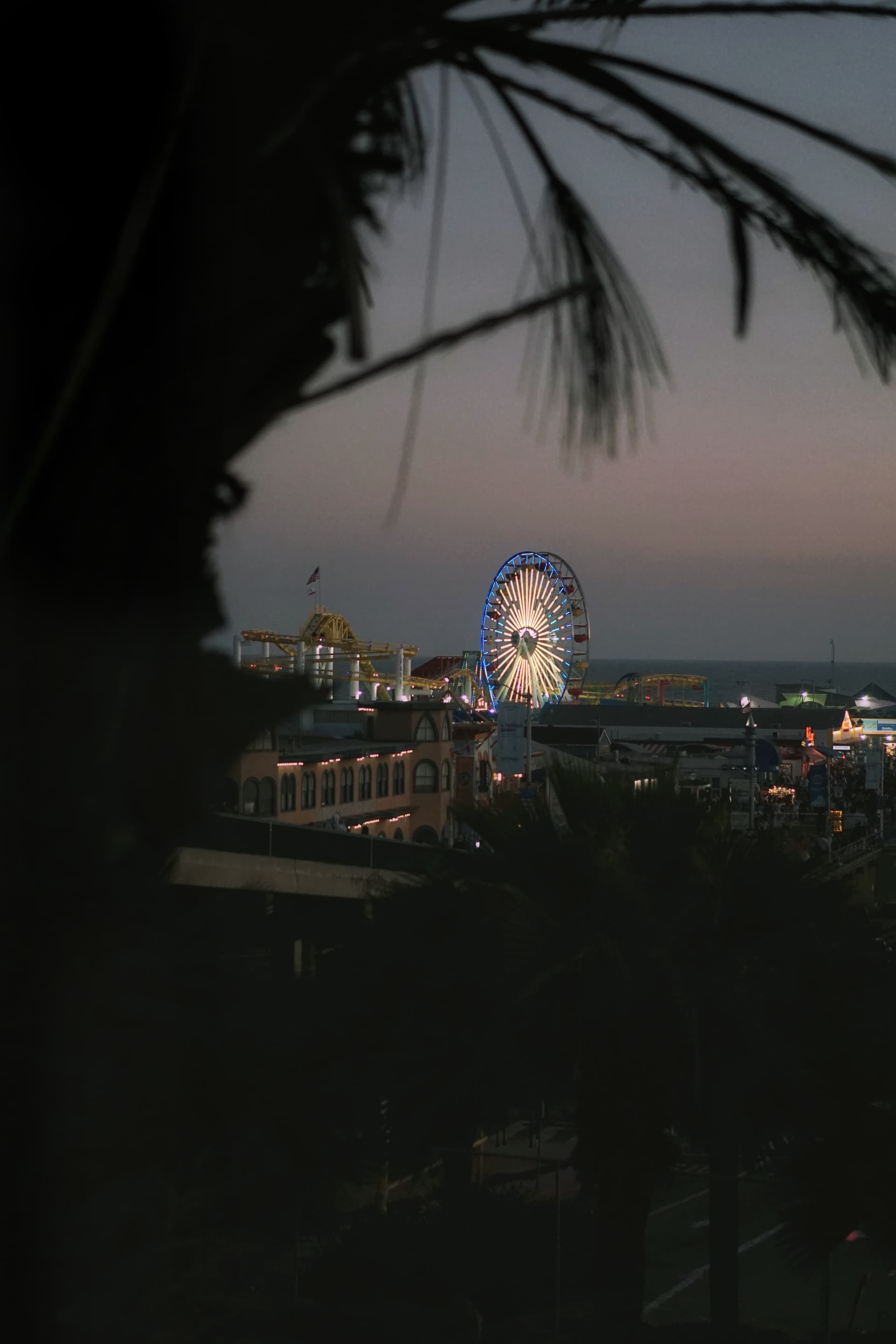 Santa Monica Pier at dusk